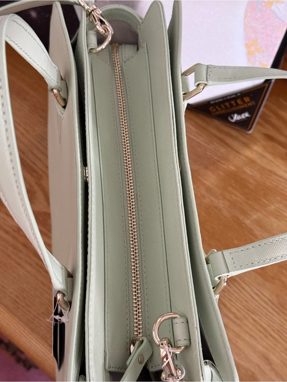 kate spade Mint Green Saffiano Leather Satchel